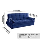 Ver imagem 7 de Sofá Cama 2,00m 3 Lugares Suede Vienna Azul