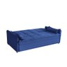 Sofá Cama 2,00m 3 Lugares Suede Vienna Azul - 5
