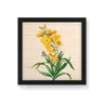 Quadro Decorativo em Madeira Flor Amarela - 30x30cm (Moldura caixa em laca preta) - Arte Maníacos - 1