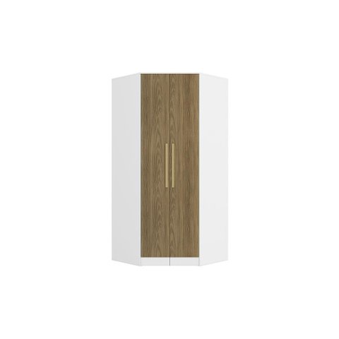 Guarda-roupa de Canto 2 Pts Kappesberg Adapt Branco/nogueira