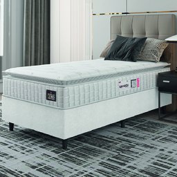 Cama Box Solteiro Colchão Espuma D33 Pillow Top Van Gogh 88x188x62cm Hellen - 1