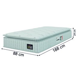 Cama Box Solteiro Colchão Espuma D33 Pillow Top Van Gogh 88x188x62cm Hellen - 3
