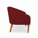 Ver imagem 5 de Poltrona Sala Decorativa Stella Pé Madeira Trapézio Castanho Veludo Marsala D03 - D’Rossi