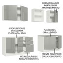 Ver imagem 7 de Armário de Cozinha Completa 240cm Branco/cinza Branco/cinza