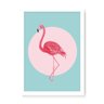 Quadro Decorativo Flamingo - 23x16,25cm (Moldura caixa em laca branca) - Arte Maníacos - 1