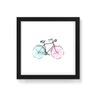 Quadro Decorativo Bike Fundo Branco - 30x30cm (Moldura caixa em laca preta) - Arte Maníacos - 1