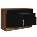 Ver imagem 6 de Balcão Gabinete de Pia Cozinha 120 x 60 cm 1 Porta 2 Gavetas Rustic/Preto (Com Tampo) Agata Madesa