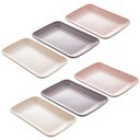 Ver imagem 1 de 6 Travessas Bambu para Servir Bandeja Retangular 21,5x14cm Colorida Lyor Lines