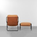 Ver imagem 3 de Poltrona Maggiolina com Puff Lona Terra + Almofadas Lona Ocre Abra Cadabra