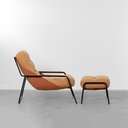 Ver imagem 2 de Poltrona Maggiolina com Puff Lona Terra + Almofadas Lona Ocre Abra Cadabra