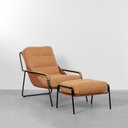 Ver imagem 1 de Poltrona Maggiolina com Puff Lona Terra + Almofadas Lona Ocre Abra Cadabra