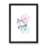 Quadro Decorativo Bike Fundo Branco - 23x16,25cm (Moldura em laca preta) - Arte Maníacos - 1