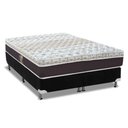 Ver imagem 1 de Cama Box King: Colchão Molas Ensacadas Pocket Class Híbrido + Base Crc Suede Black(193x203)