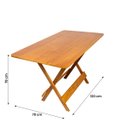 Ver imagem 2 de Kit Mesa 120x70 Dobrável em Madeira Maciça com 4 Cadeiras