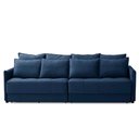 Ver imagem 5 de Sofá sem Caixa Retrátil Reclinável 2,10m Catarina Veludo Azul Rover & Beato