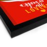 Quadro Decorativo Choco Lovers Mordido Vemelho - 23x16,25cm (Moldura caixa em laca preta) - Arte Man - 2