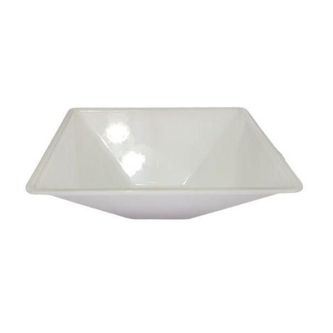 Cuba Plástica Quadrada de Sobrepor (apoio) Branca para Banheiro