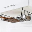 Ver imagem 1 de Cesto Organizador Suspenso Aramado Multiuso Gaveta Encaixe Mesa Armário Prateleira Grande