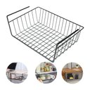 Ver imagem 2 de Cesto Organizador Suspenso Aramado Multiuso Gaveta Encaixe Mesa Armário Prateleira Grande