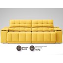 Ver imagem 5 de Sofá com Porta Copos e Carregador Usb Retrátil e Reclinável Samurai 2,00m Velosuede Canário -