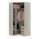 Ver imagem 2 de Guarda-roupa Solteiro Luciane Canto Diagonal Prime Plus 2 Portas