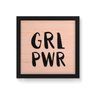 Quadro Decorativo em Madeira Grl Pwr - 20x20cm (Moldura caixa em laca preta) - Arte Maníacos - 1
