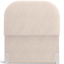 Ver imagem 3 de Cabeceira Cama Box 100cm Orgânica Lanna W01 Suede Bege - Lyam Decor