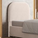 Ver imagem 2 de Cabeceira Cama Box 100cm Orgânica Lanna W01 Suede Bege - Lyam Decor