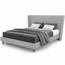 Ver imagem 4 de Cama Japonesa com Cabeceira Corea Casal Bouclé Suave Cinza - Sallar Home