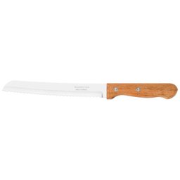 Faca para Pão Tramontina Dynamic com Lâmina de Aço Inox e Cabo de Madeira Natural 8" Tramontina - 1