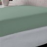 Lençol Casal Liso Portallar-elastico-malha 100% Algodão Linha Casa Verde Trelica Cama - 3
