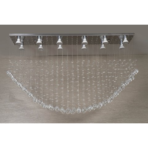 Lustre de Cristal para Sala de Estar com Base de Inox 1mx20