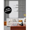 Persiana Cortina Blackout Rolo 220x220 Branco Tecido - 4