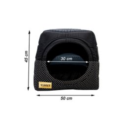 Cama Iglu e Toca Para Gato Luppet Com Arranhador Preto Poa - M - 7