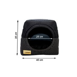 Cama Iglu e Toca Para Gato Luppet Com Arranhador Preto Poa - M - 6