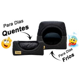 Cama Iglu e Toca Para Gato Luppet Com Arranhador Preto Poa - M - 2