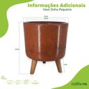 Ver imagem 2 de Vaso Doha Pequeno Pé Palito (22x19) Chocolate Alpe e Aritana