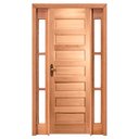 Ver imagem 1 de Kit Porta de Madeira Maciça Pe28 Bat. Duplo 12 Cm Linha Gold Cedro Arana Esel-213ax166l-lado Direito