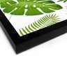 Quadro Decorativo Tela Canvas Plantas Folhas Grandes - 20x20cm (Moldura caixa laca preta) - Arte Man - 2