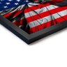 Quadro Decorativo Badeira USA Liberdade - 23x16,25cm (Moldura em laca preta) - Arte Maníacos - 2