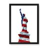 Quadro Decorativo Estátua da Liberdade - 23x16,25cm (Moldura caixa em laca preta) - Arte Maníacos - 1
