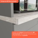 Ver imagem 5 de Balcão de Cozinha 80 cm Americana 2 Gavetas com Tampo 100% MDF Cinza/Calcare - Henn
