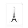 Quadro Decorativo Torre Fundo Branco - 23x16,25cm (Moldura caixa em laca branca) - Arte Maníacos - 1