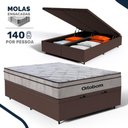 Ver imagem 2 de Cama Box Baú com Colchão Ortobom de Molas Ensacadas Pillow In Pro Vida Queen 158cm