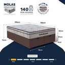 Ver imagem 3 de Cama Box Baú com Colchão Ortobom de Molas Ensacadas Pillow In Pro Vida Queen 158cm