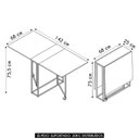 Ver imagem 3 de Mesa Escrivaninha 142cm Dobrável com Rodízios Naomi Mel Z54 - Mpozenato