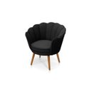 Ver imagem 1 de Poltrona Pétala Sued Preto Pés Palito - Kimi Design