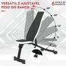 Banco Fitness Academia para Exercícios 9 em 1 Branco e Preto - 5