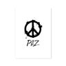 Quadro Decorativo Paz Fundo Branco - 23x16,25cm - Arte Maníacos - 1