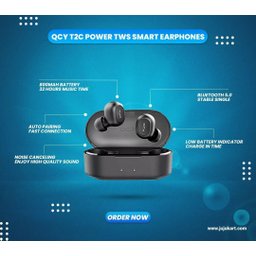 Fone Qcy T2c Bluetooth 5.0 - Modo Gamer - Preto - 5